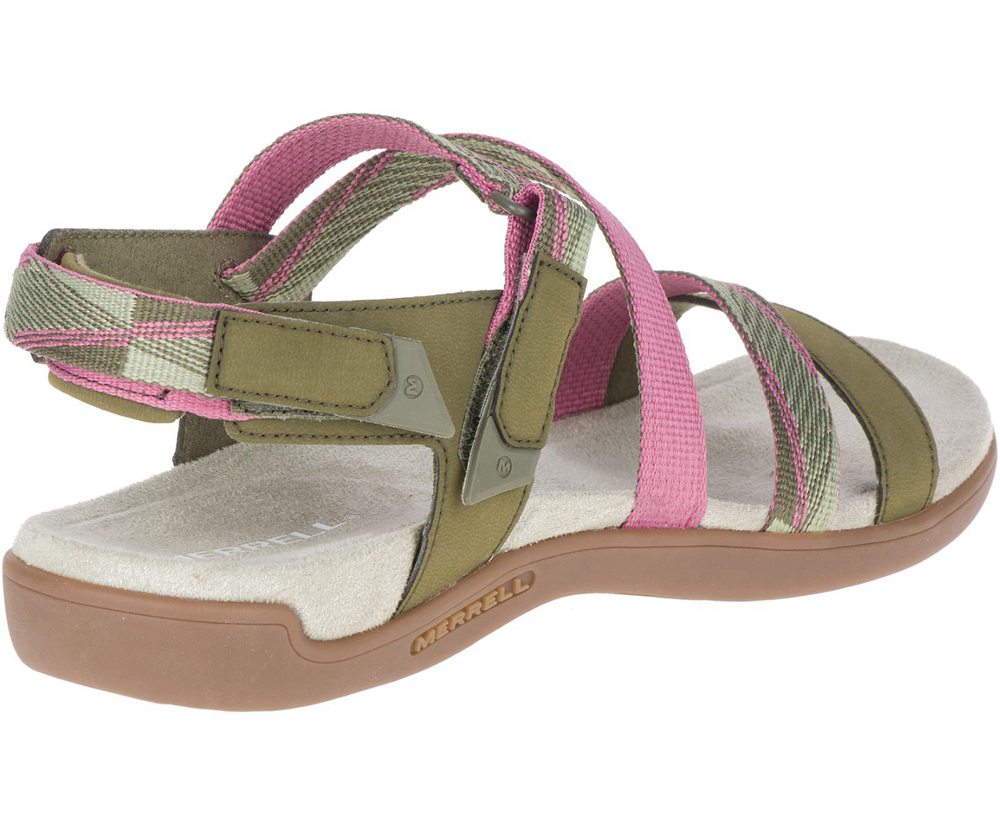 Merrell Sandaler Dame - District Mendi Backstrap - Olivengrøn - YGI248017